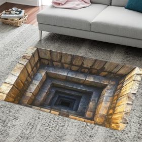 3D Optical Illusion Doormat Non-Slip Welcome Mat Realistic Stone Step Design Indoor/Outdoor Entrance Rug Easy Clean Durable Decor (size: 24 inches X 16 inches)